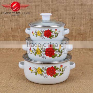 110DG Useful Yiwu wholesale 3pcs steel enamel casserole