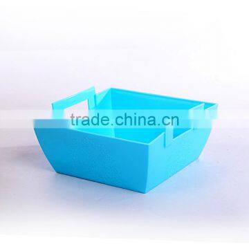 New PP Plastic Square Storage Basket With Handle photo-2
