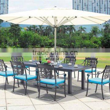 high quality 350*500cm patio umbrella as sun graden grarsol umbrella for dining inserting shading DR-6127A