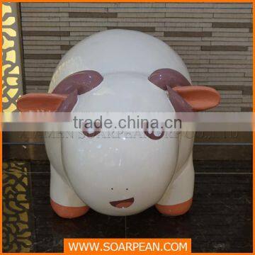 Commercila mall decoration fiberglass animal sheep sculpture