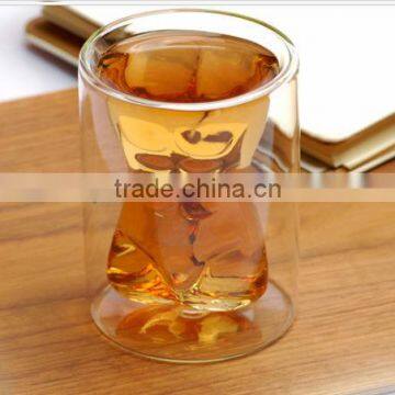 Promotion 6oz 180ml double wall glass cup