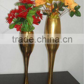 Interior Decoration Aluminium Flower Vases Set of 2 Pcs