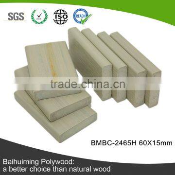 Anti-breakage Waterproof Polywood Lumber Stretched Pattern Plastic Wood Material