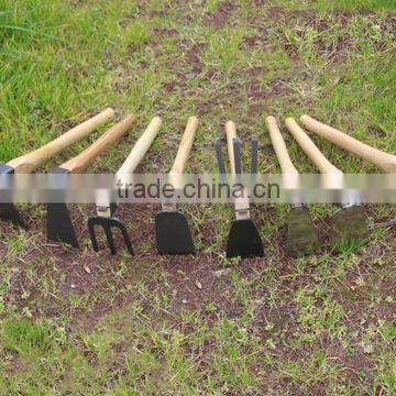 Round Natural Garden Tools Wooden Hoe Handle, Wooden Shovels Stick photo-2
