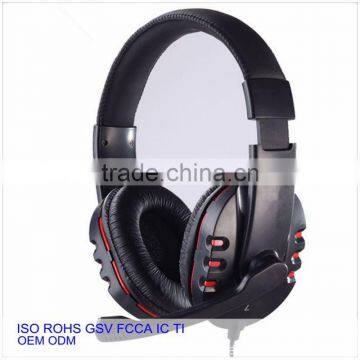 embossed artwork headphone with microphone from dongguan city ICTI factory