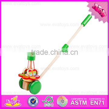 2016 Lovely baby pull and push wooden line toy W05A023