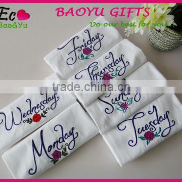 7pcs/pack Customize Cotton Table Napkin Linen Cotton Interfold Design For Home Decoration