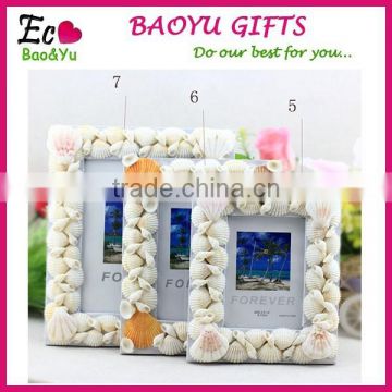 Hot Sale Beautiful Shell Powder Pearl Picture Frame Wholasale Creative Picture Frame Souvenir Picture Frame