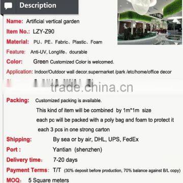 Artificial Indoor Wall Plant Wall Decoration Artificial Grass Wall for Shopping Mall photo-5