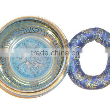 High Quality Colored Handmade in Nepal Tibetan Healing Singing Bowl photo-2