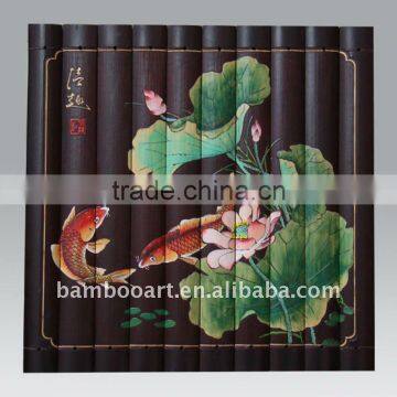 bamboo home decorating(lotus and fish)