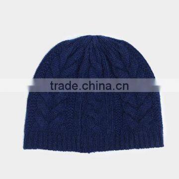 Pure Color With Hemp Pattern Warm Winter Knit Cap Hat photo-3