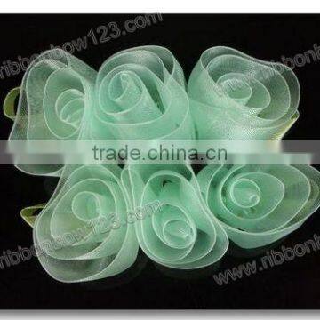 MSD Wholesale Organza Ribbon Flower for Clothing/hat Decoration photo-2