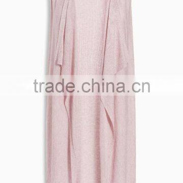 2016 Smart Sleeveless Sparkle-Yarn Cardigan With Waterfall Front HSC8007 photo-2