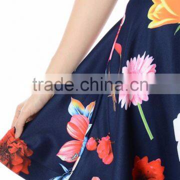 Guangzhou Clothes Flare Dress off Shoulder Fashion Boutique Dress photo-6