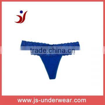 dark blue thong sexy thong with transparent lace high quality competitive price bra manufacture in China (accept OEM)