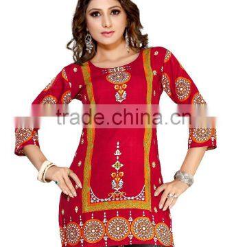 Canvas Crepe Printed Kurtis photo-4