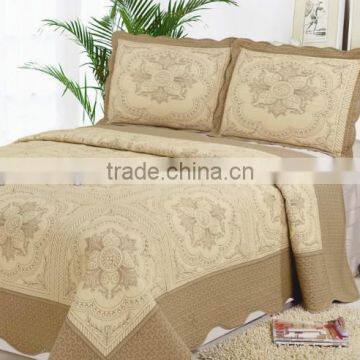 Microfiber Cotton Embroidery Quilt Set/Bedspreads