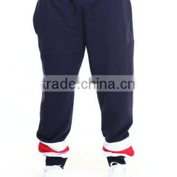 adjustment draw-strings waistline pants Pieced contrasting color block design Sweatpant plus size casual pant