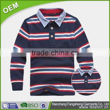 2016 Color Combination Striped Men Stock Polo Shirt photo-2