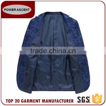 Wholesale Fashion Men'S Printed Suit Polyester Jacket Blzer Made In China photo-3