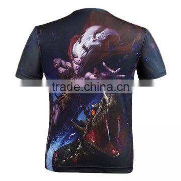Sublimation Print Custom Design 92% Polyester 8% Spandex Mens t Shirt photo-3