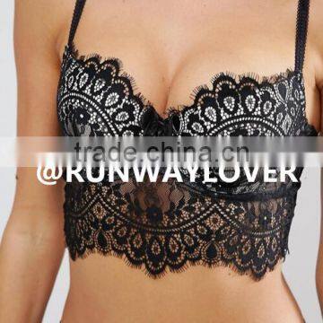 Runwaylover Sexy Black Lace Sexy Lace Bra and Panty Set photo-3