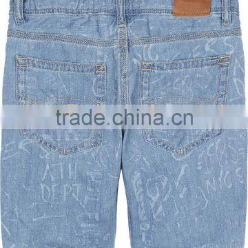 Custom Made Good Quality Dark Blue Higher Washed Denim Shorts photo-5