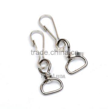 13mm Metal Iron Swivel Clasps Snap Two Hooks Rings Key Hooks DIY Key Chain Ring Nickle Color HK-014 photo-3