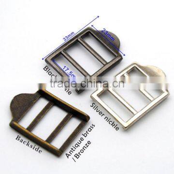 18mm Metal Alloy Adjustable Buckle Bag Backpack Luggage Slide Buckle Nickle/black/bronze BK-079 photo-3