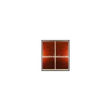 Red Aluminum Sliding Wardrobe Doors, Durable Glass Sliding Closet Door For Kitchen, Office