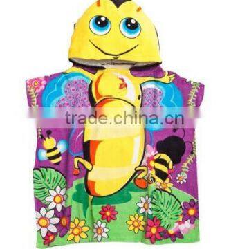 100% Cotton Animal Poncho Towel For Children