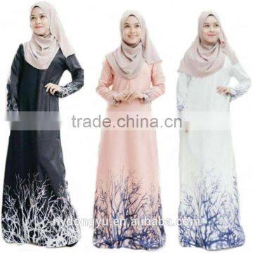 latest twig pirnted r muslim dress /qnln muslim Arabian middle east PIRNTED abaya kafta