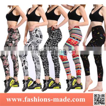 Hot Fashion Brushed 92% Polyester 8% Spandex Leggings for Women Girls