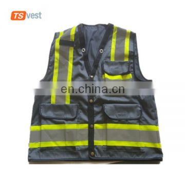 China Wholesale Polyester Safety Reflective Grey Vests