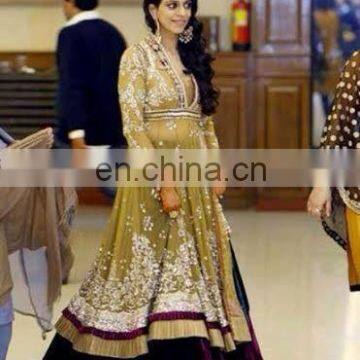Latest Teal green Indo-Western Lehenga Suit 2016-2017