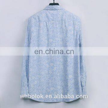 OEM Hawaiian Shirts Mens Cotton Print Design Long Sleeve Shirts photo-2