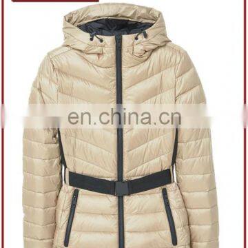 Chinese Manufacturer 100% Polyester Shell Slim Quilted Down Jacket