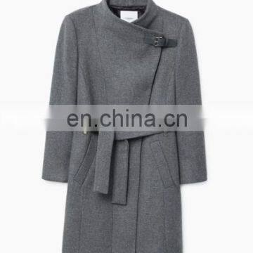 Fashion Unique Design Belt Pocket Slim Fit Plain Simple Girls Jacket photo-6