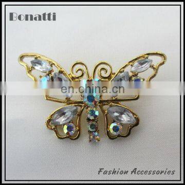 butterfly crystal brooch