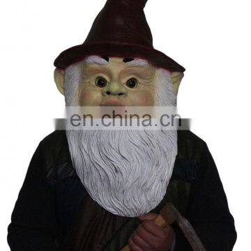 Latex Halloween Mask Beard Goblin Dwarf Gnome Mask for Carnival