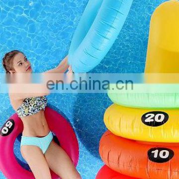 inflatable swim ring target toss game