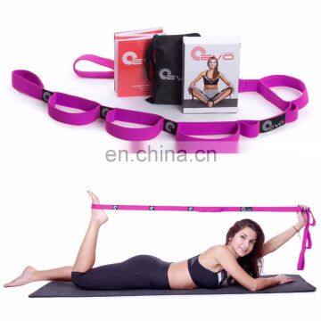 Wholesales Eco-friendly 100% Cotton Comfortable Yoga Stretch Strap
