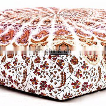 Indian 2017 Cotton New Mandala Design Cushion Cover Pets Pillow Case Square Ottoman Poufs Dog Bed Floor Pillow Cover