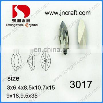 Navette shape point back fancy crystal stone for jewelry making