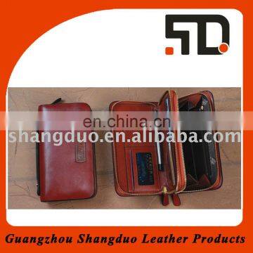 Guangzhou Factory Old Fashion Custom Leather Clutch Wallet