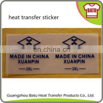 T-shirt heat transfer fabric cable label stickers