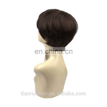 Good feedback new fashion silk top full lace wigs with bangs for black women