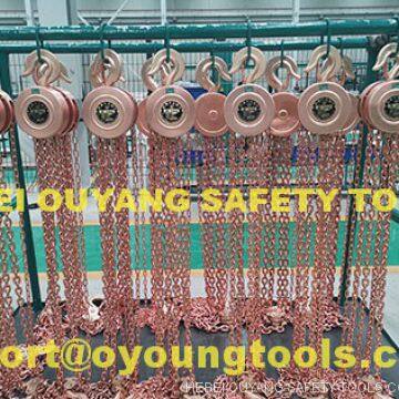 Spark Resistant Lifting Chain Hoist Block Cap 0.5-2 TON,Copper Beryllium ATEX FM Certificate photo-2