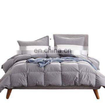 High quality duck down filled with goose feather comforter custom Soft King Grey Goose Feather Quilt Stripe design duvet